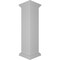 Ekena Millwork 12"W x 48"H Plain Newel Post, Flat Capital & Base Trim (Installation kit included) NWL12X48PLF0B0 - alternate 5